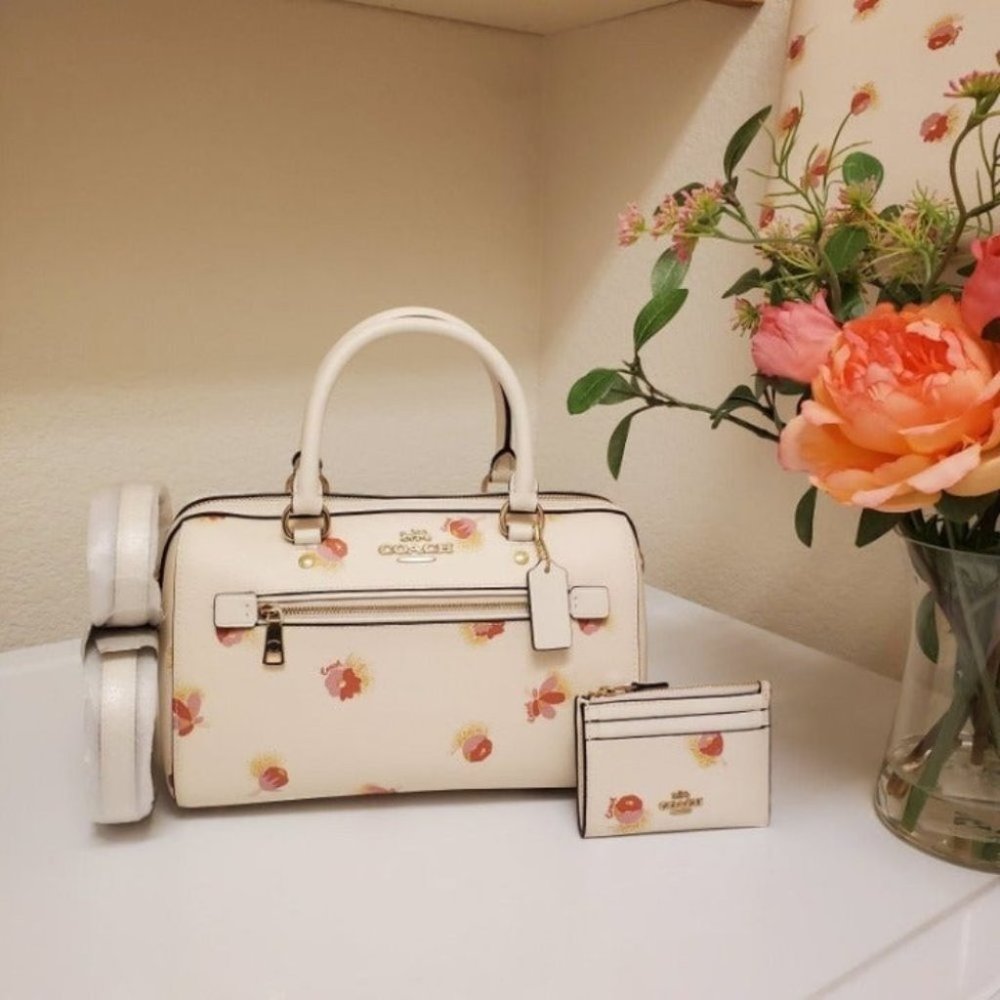 Coach floral Rowan Satchel and wallet set